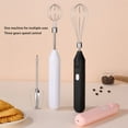 thumbnail image 4 of Mini Electric Handheld Kitchen Mixer Egg Beater, USB Rechargeable Hand Mixer for Baking Cake, Egg White, Yeast Dough, Include 3 Stainless Steel Whisk - Pink, 4 of 9