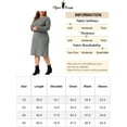 thumbnail image 6 of DARING DIVA Plus Size Sweater Fall Crew Neck Long Sleeve Dress 1X Gray, 6 of 6