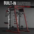 thumbnail image 6 of Mikolo M4 All-In-One Smith Machine Home Gym Package, 2200 lbs Power Rack Cage with Cable Crossover, 360° Landmine, Barbell Holders and Other Attachments, Total Body Strength Training Cage, 6 of 13