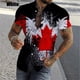 thumbnail image 3 of Nueva camisa hawaiana con estampado completo "I Love Canada" de verano para hombre, camisa informal de manga corta con botones para hombre, camisa de playa de talla grande, 3 of 5