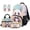 Cute Panda, variant on Yuyamidu Cute Axolotl Backpack with Lunch Box Kids Girls 5th Grade Cherry Blossom School Bag and Lunch Bag Pencil Case Bookmarks Set of 5 Elementary/Middle School Bookbag Age 6-8