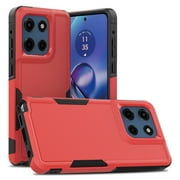 Dteck for Moto G Stylus 5G 2025 Case, Dual Layer Heavy Duty Rugged Shockproof Protective Phone Cover for Motorola Moto G Stylus 5G 2025,Red