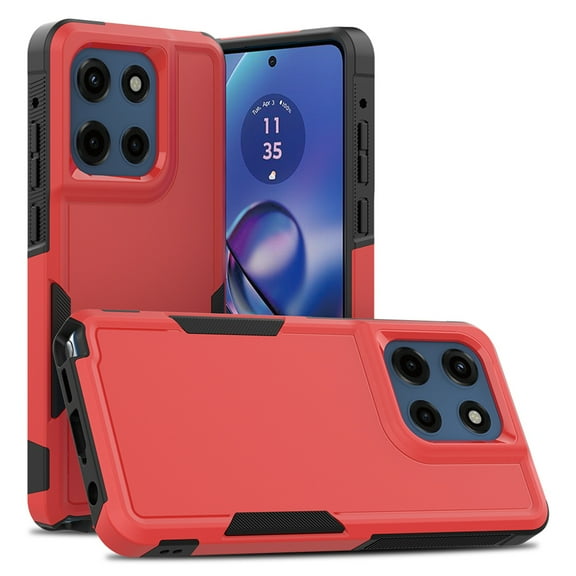 Dteck for Moto G Stylus 5G 2025 Case, Dual Layer Heavy Duty Rugged Shockproof Protective Phone Cover for Motorola Moto G Stylus 5G 2025,Red