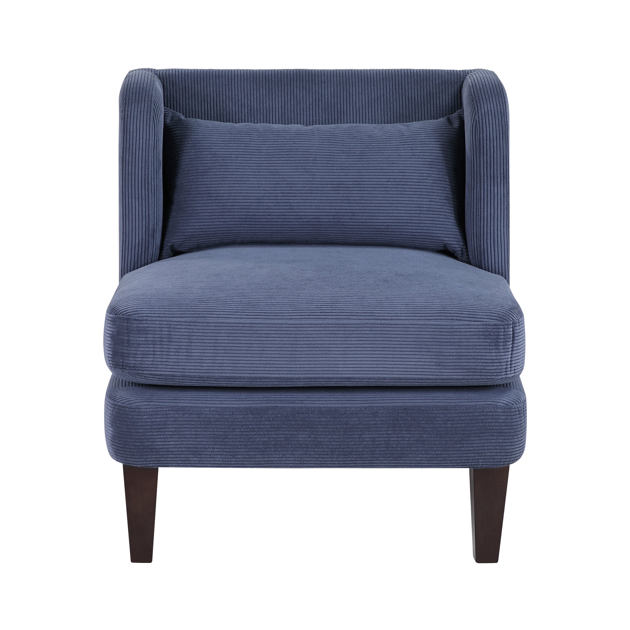 OakvillePark Terncliffe Corduroy Accent Chair with Pillow, Blue