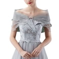 thumbnail image 1 of Women Evening Party Shrug Solid Color Shawl Dress Cover Up Shoulder Cape Wedding, 1 of 8