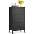 thumbnail image 1 of Tocador Dresser AODK para dormitorio, mesita de noche, tamaño pequeño, color negro, 1 of 9