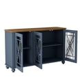 thumbnail image 4 of LIVILAND 55" Vintage Style Wood Kitchen Accent Buffet Sideboard Cabinet - Navy, 4 of 8