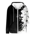 thumbnail image 4 of Gkeoshab Christmas Sweatshirts For Women Floral Print Hooded Sweatshirt with Adjustable Drawstring and Pocket, Chic Long Sleeve Pullover for Spring Inspired Streetwear and Daily Lightweight Comfort, 4 of 4