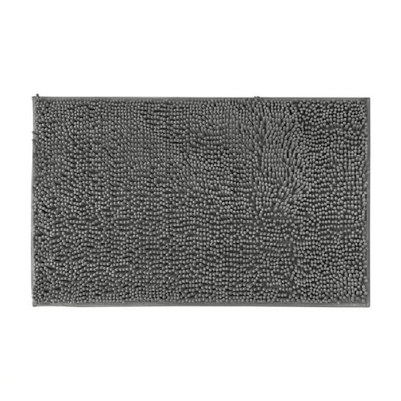 olkpmnmk Shower Mat Non Slip Anti Mold, Bathroom Carpets Machine Washable, Super Absorbent Thick Small Bathroom Mat Quick Dry Bathroom Rug, Bathmat Runner, Fast Drying Microfiber Mat, Grey 59"x24"