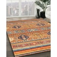 thumbnail image 2 of Ahgly Company Indoor Round Abstract Chestnut Red Abstract Area Rugs, 3' Round, 2 of 6