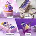 thumbnail image 6 of Tutuviw 48 Pcs Natural Dried Pressed Flowers Cake Topper Decorating Mix Viola Tricolor for Cocktails Cupcake Toppers, Resin DIY Art Jewelry Candle & Soap Making (Purple, Flower Style), 6 of 7