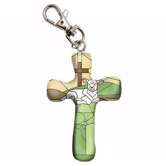 Calypso Studios by First & Main 3" Lamb of God Comforting Clay Cross Clip