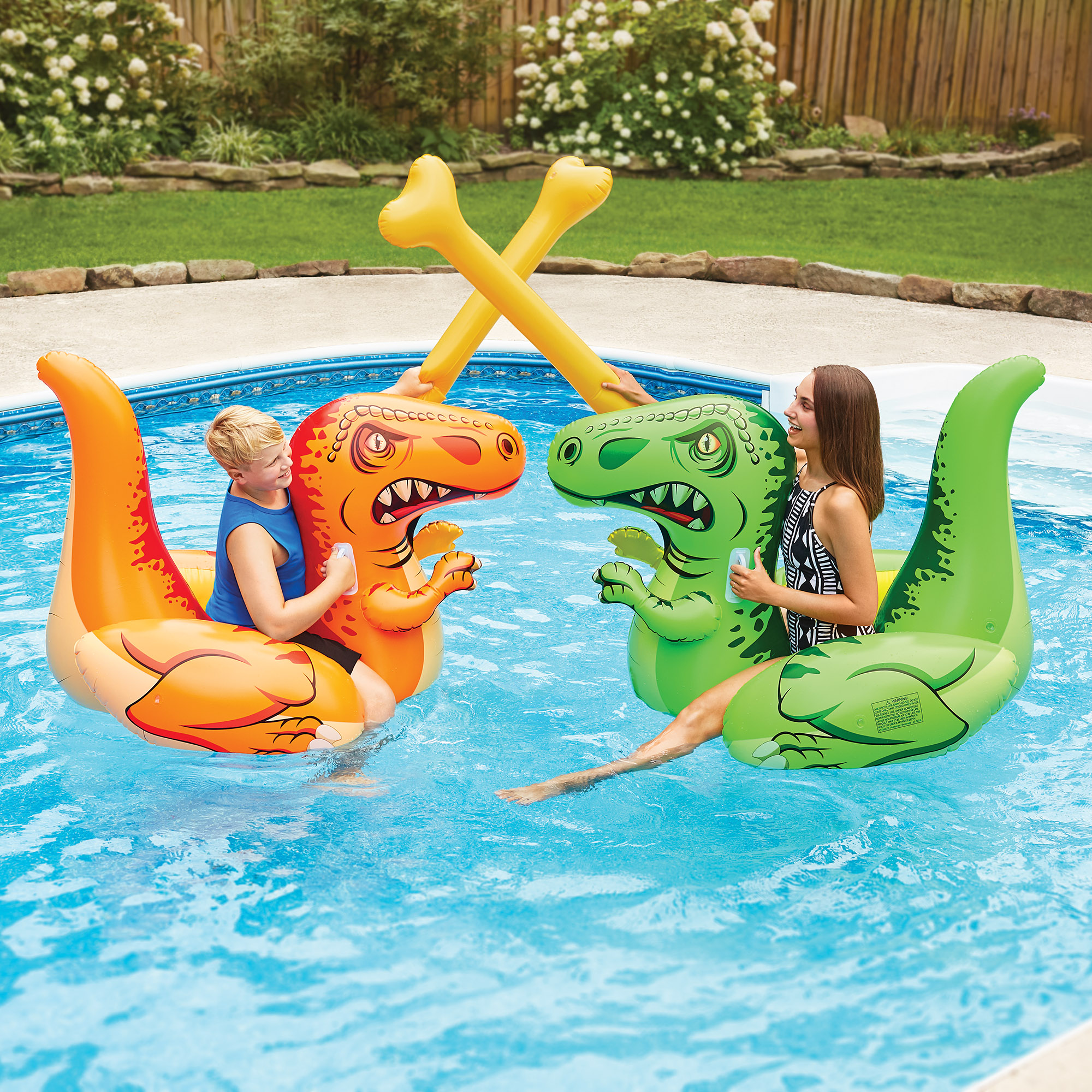 Play Day Inflatable Dino Duel Pool Float Game - image 2 of 6