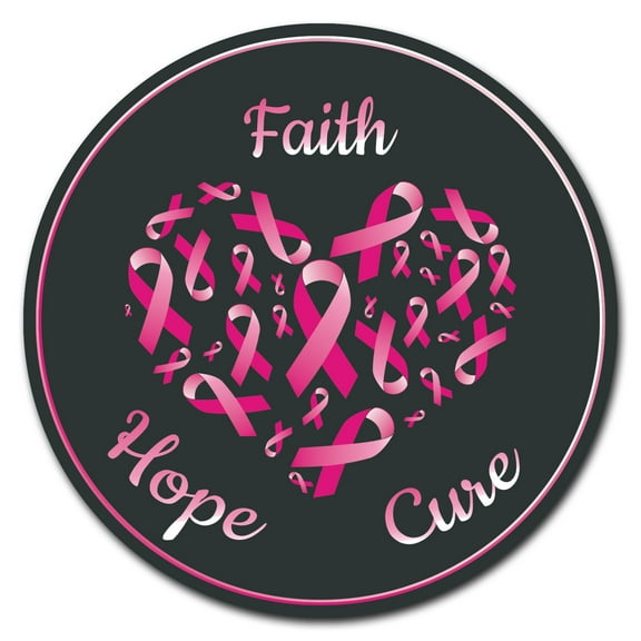 SignMission C-16-CIR-WS-Faith Hope Cure 16 x 24 in. Corrugated Plastic Sign with Stakes Circular - Faith Hope Cure