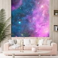thumbnail image 3 of Idea4wall 3pcs Vibrant Pink Andromeda Galaxy Stick Wallpaper Removable Wall Murals Large Wall Stickers for Home Decoration, 120"x72", 3 of 5