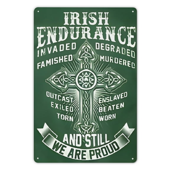 YNLLOOFD 2D Interesting Irish-themed Tin Signs - Vintage Metal Wall Decorations for Home, Bar, Cafe, Office - Unique Gift Ideas (8 x 12) for The Perfect Room Decor