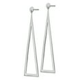 thumbnail image 2 of Sterling Silver Rhodium-plated Polished Triangle Dangle Earrings QE13623 (64mm X 18mm), 2 of 3