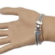 thumbnail image 4 of Vintage Geométrico Geométrico Natural Piedra Plata Cadena en apariencia Tribal para Mujeres Muchacha Hugo Pulsera de turquesa, 4 of 10