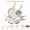 White, variant on 12-piece cookware set, non-stick granite cookware set, includes frying pan, casserole, stockpot, matching lids and pot mats - heavy-duty durable cookware, suitable for all stovetops (induction/elektr
