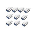 thumbnail image 1 of Adaptador MINCHEN tipo C macho a USB 3.0 hembra, paquete de 10 unidades, plateado, 1 of 7