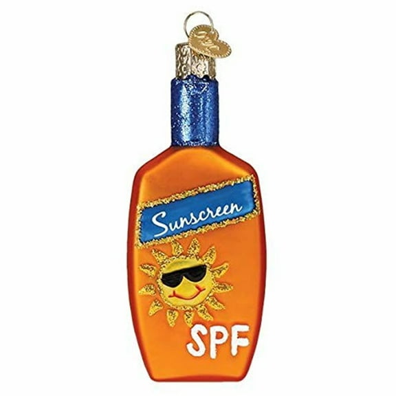 Bottle of Sunscreen Christmas Holiday Ornament