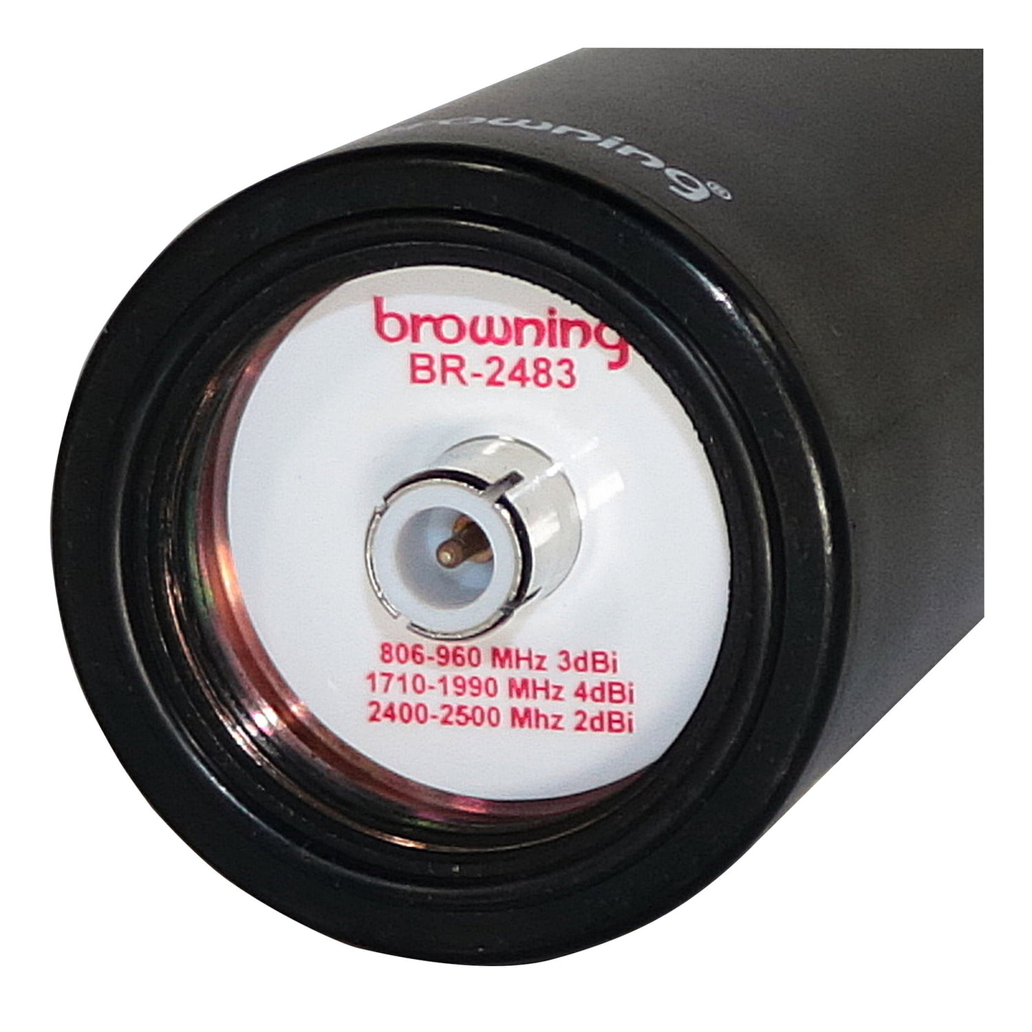 Browning 5G/4G/3G/LTE/Wi-Fi/Cellular 4-dBi Gain 806 MHz to 2,500 MHz Tri-Band Antenna Hole-Mount Kit with 17-Ft. Low-Loss Cable and SMA Connector, BR-2483-H