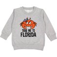 thumbnail image 2 of Inktastic Florida Vacation Cute Beach Crab Toddler Sweatshirt, 2 of 4