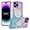 Purple Blue, variant on Compatible with iPhone 15 Pro Max Case with Ring Stand, Compatible with MagSafe, Luxury Clear Bumper Gradient Cover Built-in Invisible Stand Military Grade Shockproof Phone Cover Case