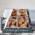 thumbnail image 5 of Custom Blanket with Photo - Personalized Picture Throw for Couple Gifts Customized Flannel Blankets for Adult Kid Birthday Fathers Mothers Valentines Day Gift (6 image 05, 40"L x 30"W / baby size), 5 of 6