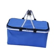 thumbnail image 2 of Cesta de picnic de aislamiento Cesta de comestibles Bolsa de comestibles portátiles portátiles plegables para bocadillos de mochilas de pesca de viaje Azul, 2 of 8