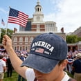 thumbnail image 5 of US 250th Anniversary Hat, Knitted Baseball Cap for Men & Women, Classic America Flag Pattern, 5 of 5