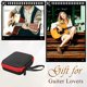 thumbnail image 3 of Estuche de PU y EVA para púas de guitarra, capacidad para más de 50 púas, correa de mano, cremallera y bolsillo de malla, portátil para instrumentos musicales acústicos y eléctricos, 3 of 4