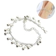 thumbnail image 2 of Bell Ankle Chain Multilayer Fashionable Foot Chain Bell Ankle Decoration Adjustable Ankle Chain for Woman Girl (Silver), 2 of 5