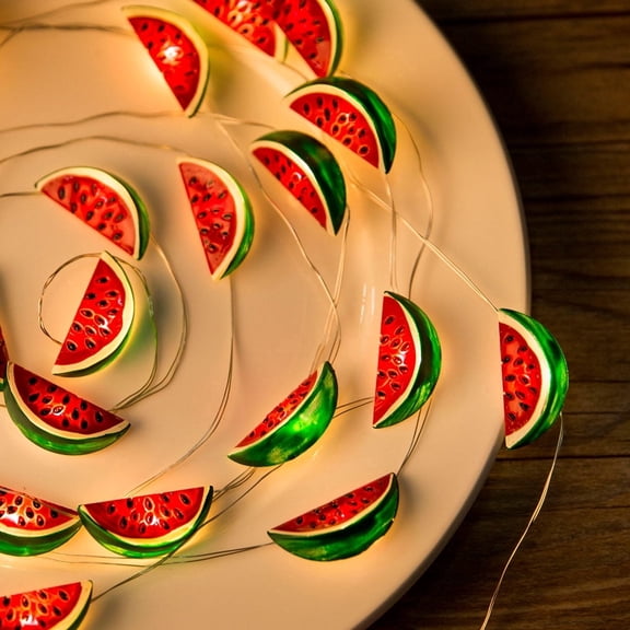 LusLog-pro Watermelon String Lights, 10ft 30 LED Battery Operated Fairy Lights for Bedroom Room Decor