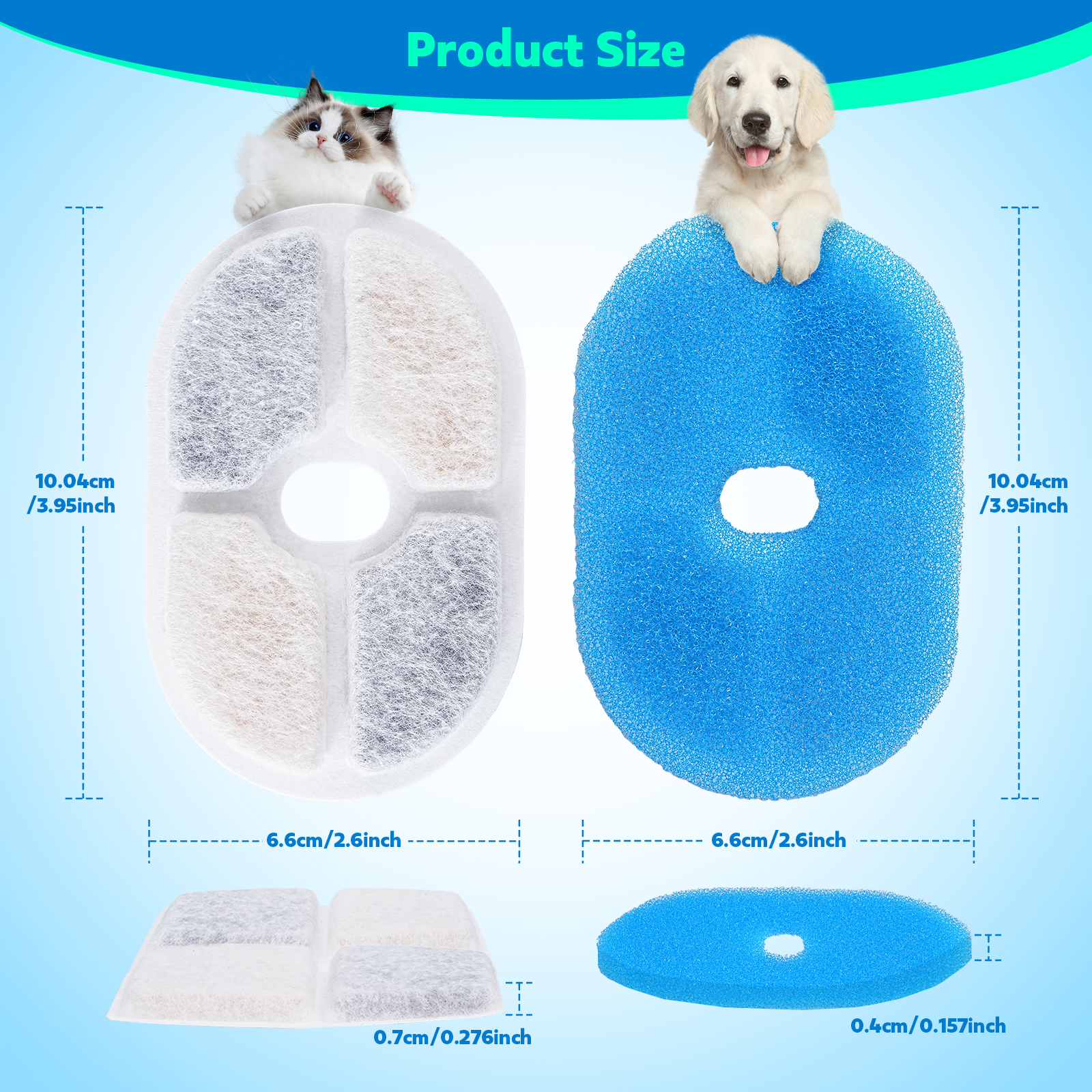 BEBANG Pet Water Fountain Replacement Filters photo 2