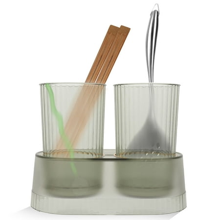 

HEANUJJ 1Set Simple and Fashionable Chopstick Holder in Transparent Green for Modern Kitchens