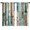 A1, variant on Vintage farmhouse style polyester wrinkle-resistant curtains; rustic floral pattern vintage wooden short curtains; teal wooden curtains; suitable for kitchen/living room, 27.5x39 inches