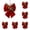 A 6pcs, variant on Christmas Velvet Bow, Xmas Bow with Pine Cones Pine Needles Berries | Festive Atmosphere Decoration, Hanging Rope Design, Stable Structure, 2 Size Options for Fireplaces Christmas Tree Decor
