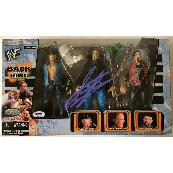 The Undertaker Mankind Signed Back In The Ring Figure PSA/DNA 8A81722