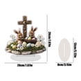 thumbnail image 2 of 7.87 Inches Easter Bunny Acrylic Tabletop Decoration with Cross and Egg Basket Scene for Spring Home Decor, 2D Freestanding Rabbit Centerpiece for Desk Shelf Mantel Display, 2 of 4
