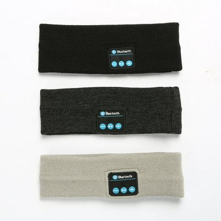 - Unisex Bluetooth Headband Knitted Music Hairband with Wireless Bluetooth Headphones Warm for Traveling Exercise Running Walking Dog Waiting Bus Winter Sports