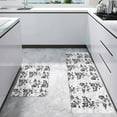 thumbnail image 4 of Black Gray Fruit 2 Pieces Non-Slip Kitchen Mat Set Vintage Plant Nature Botanical Flower Soft Door Mat with Rubber Backing,Dirtproof Rugs for Entrance Doorway 19.7x31.5in+19.7x47.2in, 4 of 9