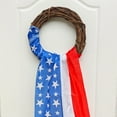 thumbnail image 4 of 4th of July PALIFEUR Wreath, 27.55 Inch Patriotic Wreaths for Front Door, Artificial Floral Spring Wreaths Decorations for Memorial Day Independence Day Veterans Day, Red Blue White, 4 of 7
