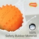thumbnail image 4 of LaRoo Squeaky Dog Ball Toy, Durable Natural Rubber Squeaker Ball Floating Throwing Training, Teeth Cleaning Chew Toy for Pet Small Medium Large Dogs (6.5CM Orange), 4 of 5