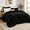 Black-Queen, variant on Black Queen Faux Bubble Comforter Set, Warm Cozy Fluffy 3-Piece Bedding Set