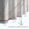 thumbnail image 6 of White Rose Gold Marble Pattern Shower Curtain 72"x72" ,Bathroom Decorative Shower Curtains Set with 12 Hooks,Modern Waterproof Washable Shower Curtain, 6 of 6