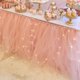 thumbnail image 2 of Falda de mesa de gasa tutú esponjosa larga, fiesta de cumpleaños, mesa de postre, boda, letrero, mantel circundante, decoración, 22m, 2 of 4