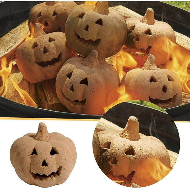 Juego De 3 Portavelas De Calabaza Halloween – Terracota Pintada A Mano, 3 Tamaños, Decoración Otoño