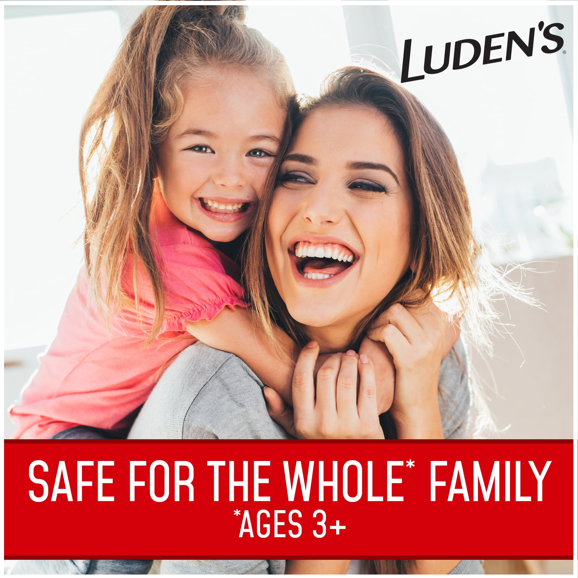 (3 pack) Luden's Sore Throat Drops, For Minor Sore Throat Relief, Wild Cherry, 90 Count
