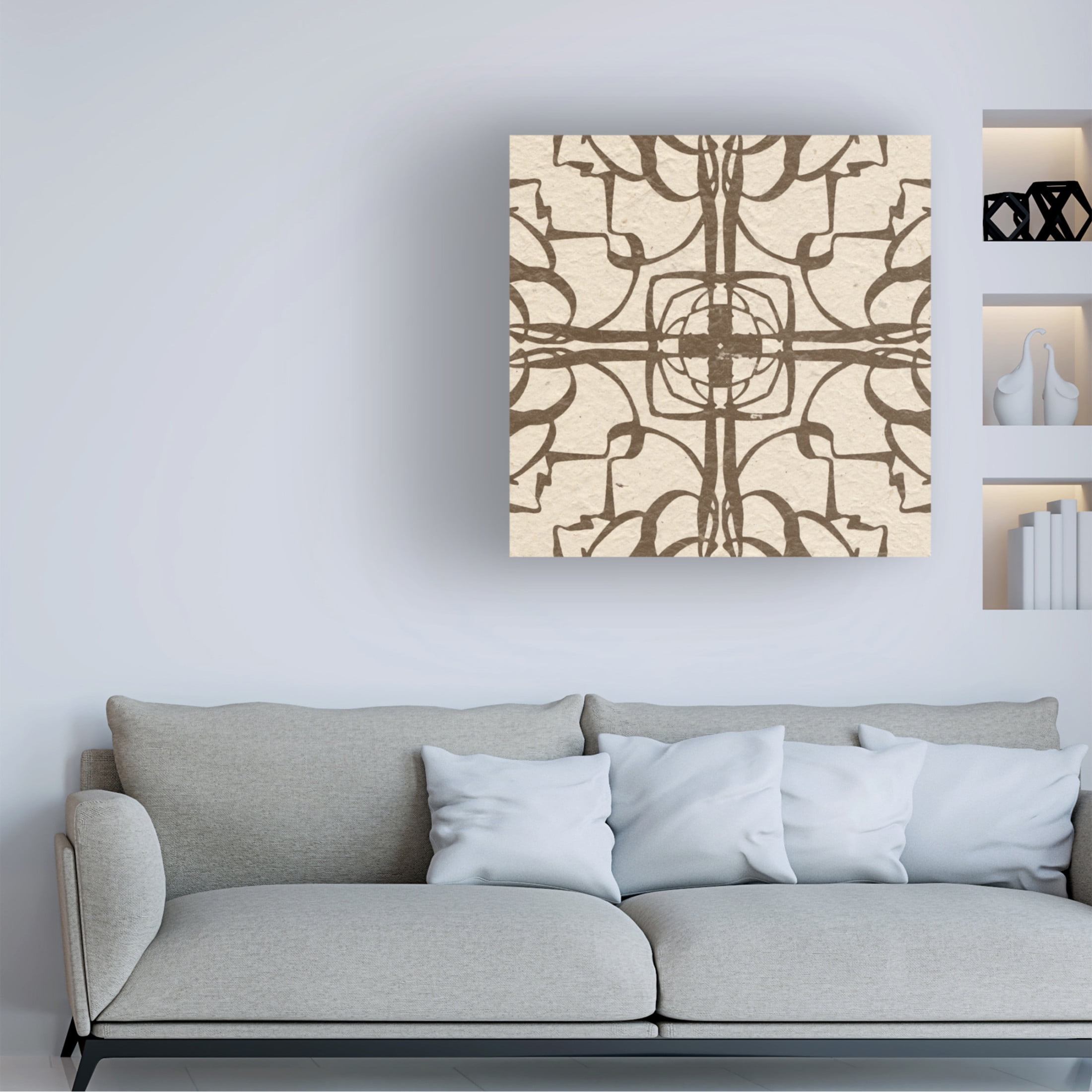 Trademark Fine Art Alonzo Saunders Motif on Cream IV Canvas Wall Art